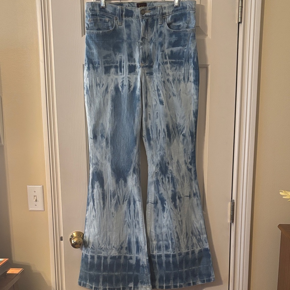 Lee Blue Tie-Dye Flare Jeans